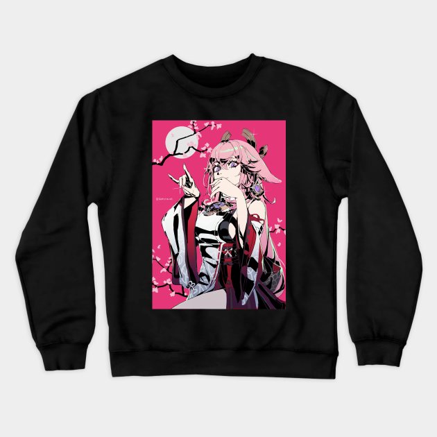 Yae Miko Crewneck Sweatshirt by dat_cravat